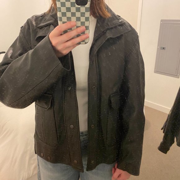 Appalachian Leatherworks Genuine Black Leather Jacket - Picture 1 of 10
